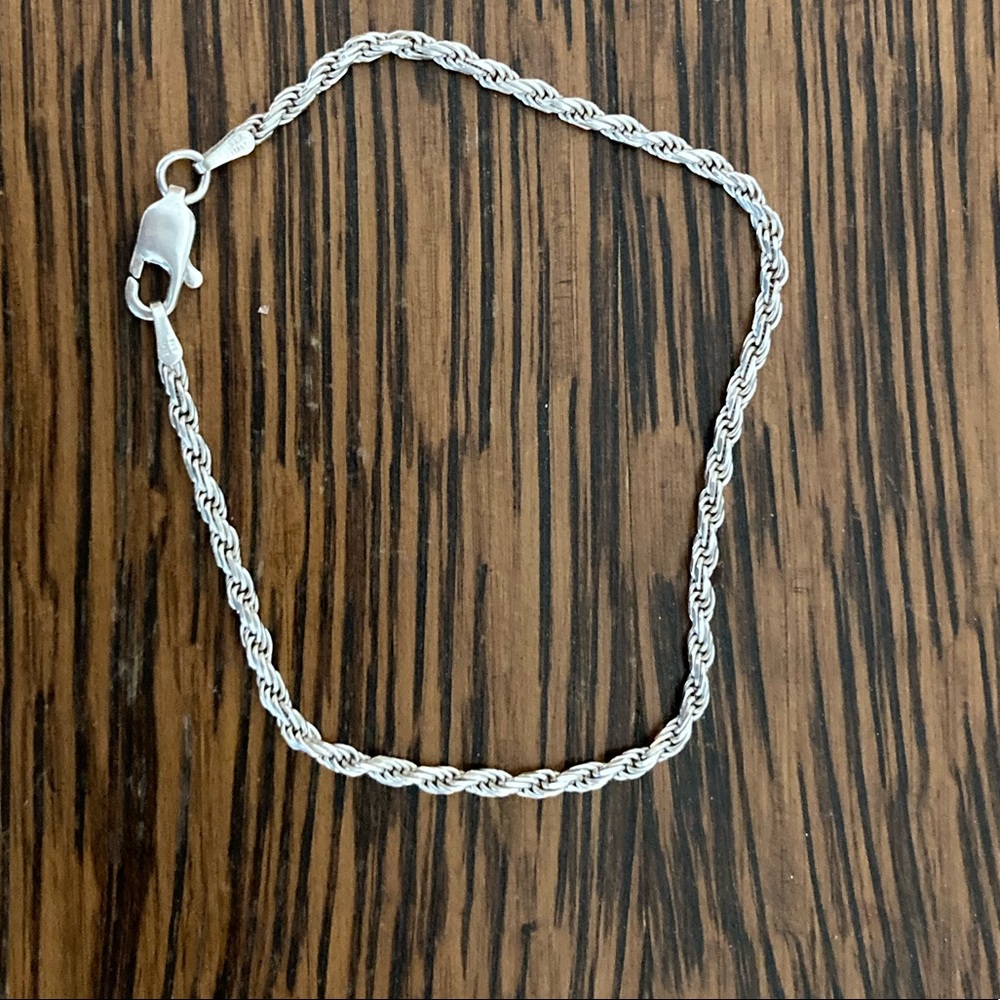 Silver Rope Bracelet